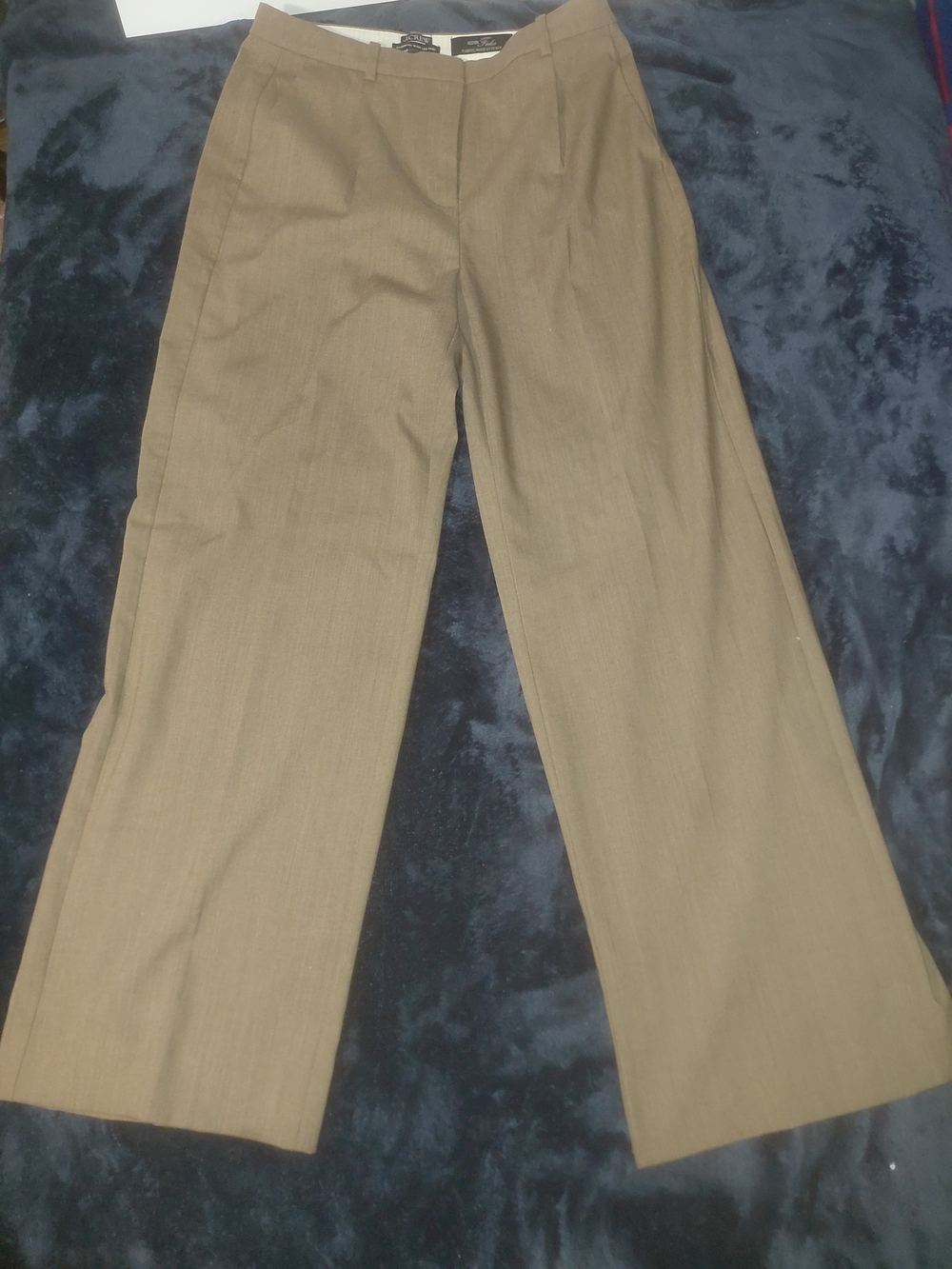 J.Crew Essential Wide Leg Pants Women’s Sz 4 Tan Italian Wool Blend NWT